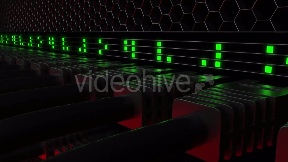 Multiple Server Connectors and Flashing Green LEDs Videohive 20286175 Motion Graphics Image 2