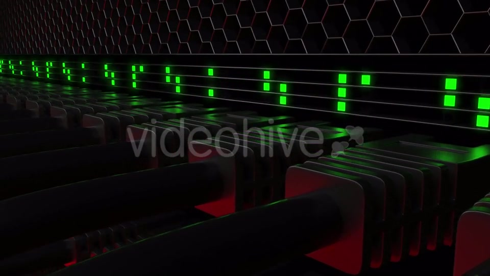 Multiple Server Connectors and Flashing Green LEDs Videohive 20286175 Motion Graphics Image 5