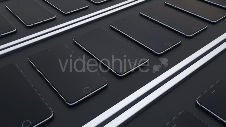 Multiple Smartphones Moving on the Conveyor Belts Videohive 19711309 Motion Graphics Image 2