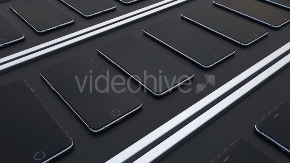 Multiple Smartphones Moving on the Conveyor Belts Videohive 19711309 Motion Graphics Image 5