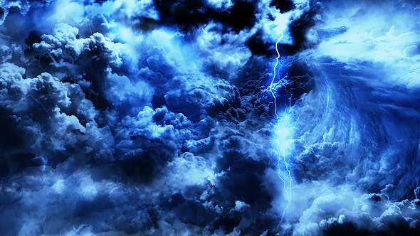 Mysterious Dark Night Thunder Clouds - Videohive Download 21533388