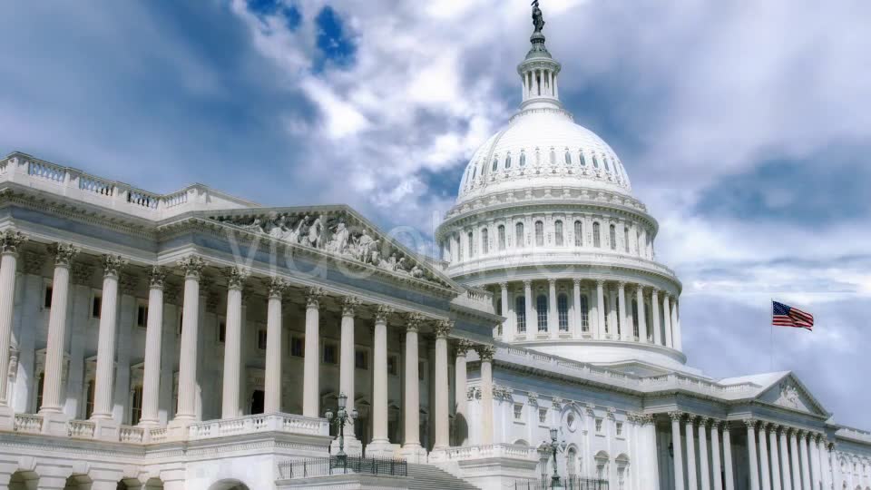 National Capitol Building With Us Flag Videohive 19467843 Motion Graphics Image 2