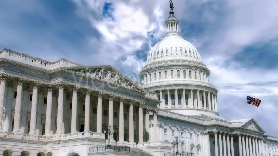 National Capitol Building With Us Flag Videohive 19467843 Motion Graphics Image 3