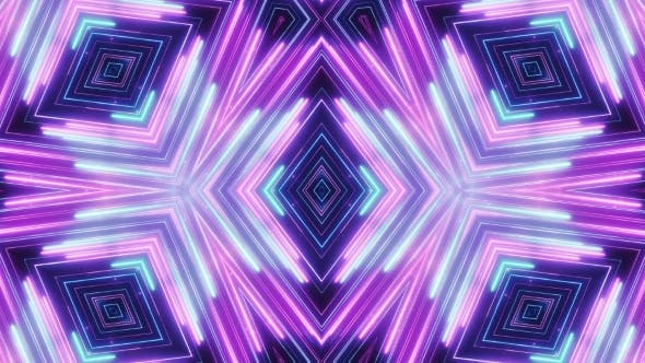 Neon Abstract Line Animation VJ Background - Videohive Download 19696696