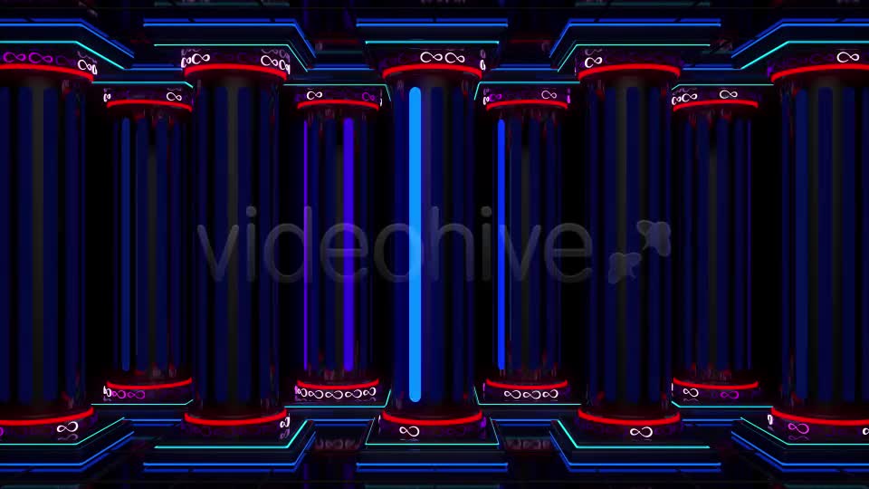 Neon Columns VJ Loop Pack (3in1) Videohive 18668093 Motion Graphics Image 1