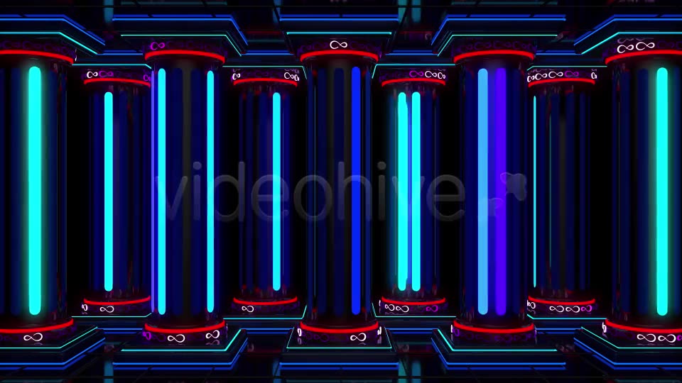 Neon Columns VJ Loop Pack (3in1) Videohive 18668093 Motion Graphics Image 2