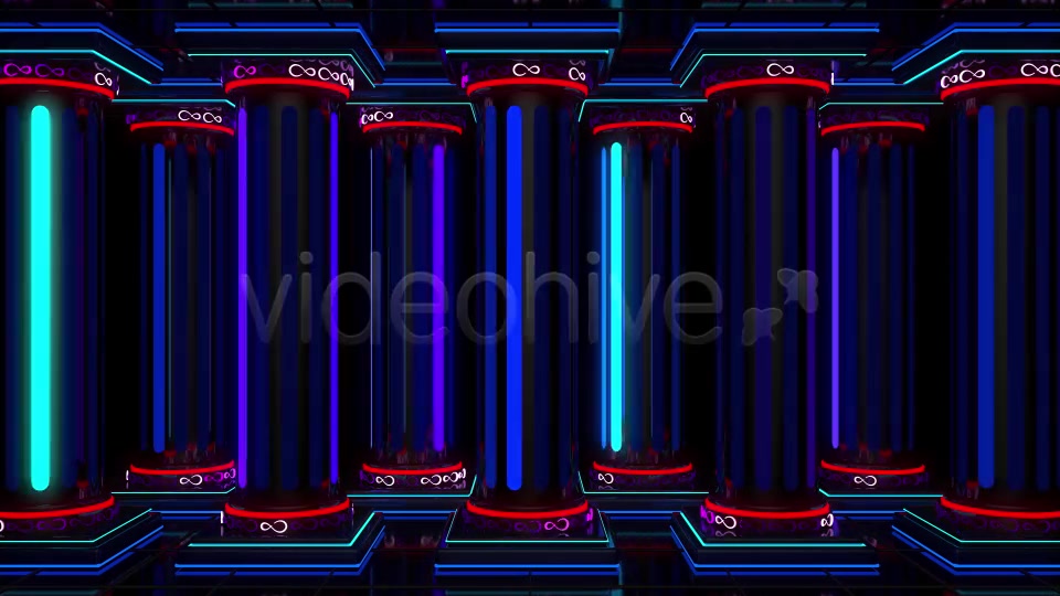 Neon Columns VJ Loop Pack (3in1) Videohive 18668093 Motion Graphics Image 4
