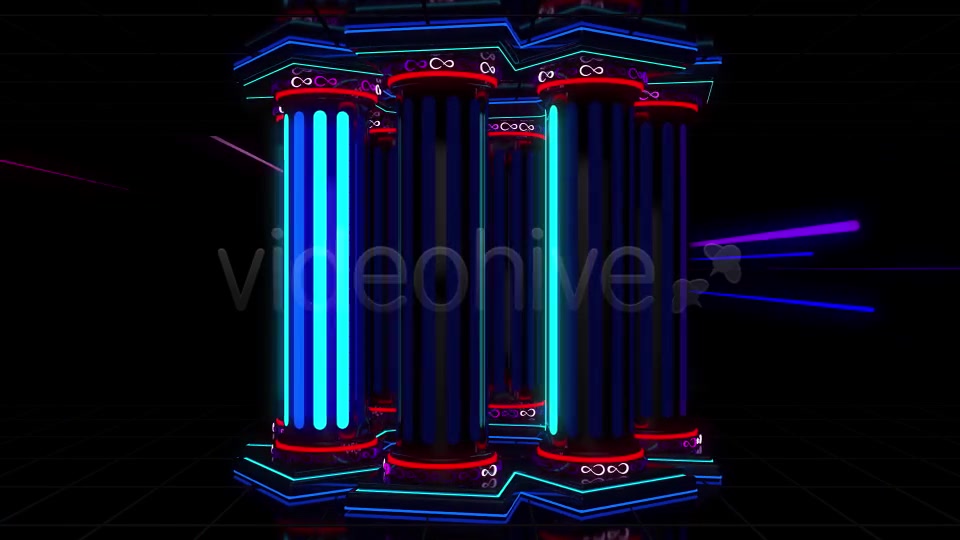 Neon Columns VJ Loop Pack (3in1) Videohive 18668093 Motion Graphics Image 7