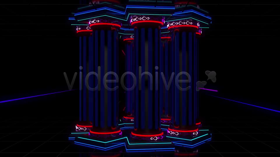Neon Columns VJ Loop Pack (3in1) Videohive 18668093 Motion Graphics Image 8