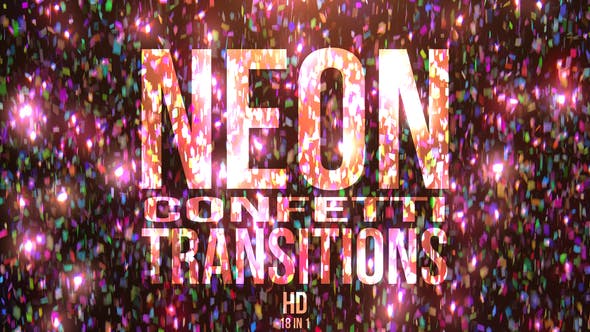 Neon Confetti Transitions - 21876226 Download Videohive