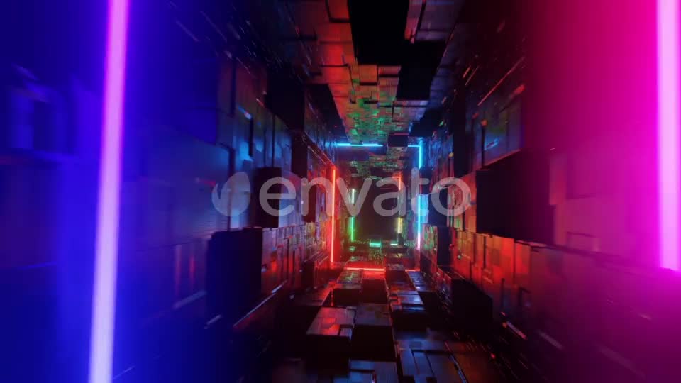 Neon Frames Tunnel 02 Videohive 25900976 Motion Graphics Image 1