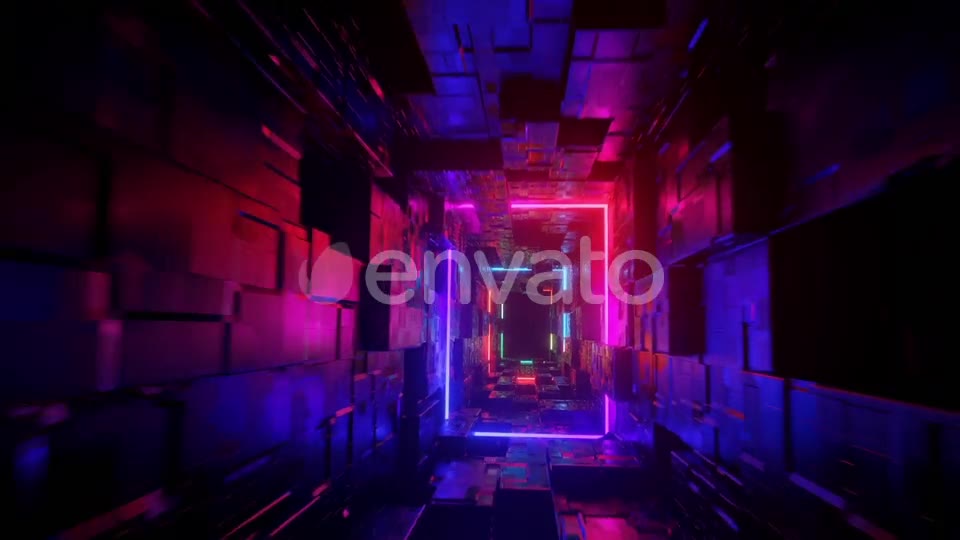 Neon Frames Tunnel 02 Videohive 25900976 Motion Graphics Image 2