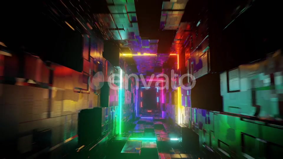 Neon Frames Tunnel 02 Videohive 25900976 Motion Graphics Image 3