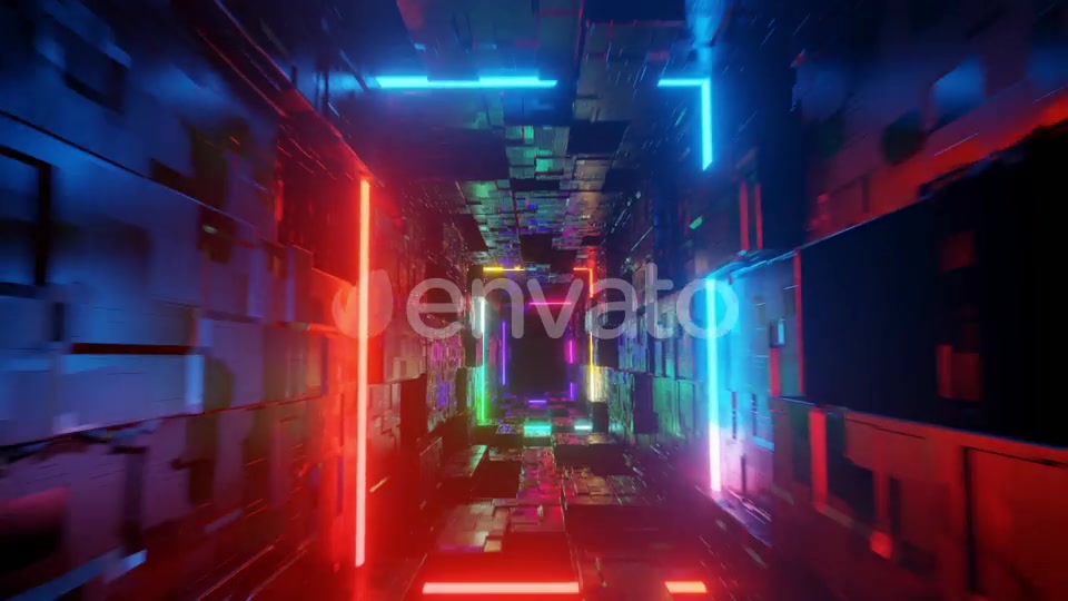 Neon Frames Tunnel 02 Videohive 25900976 Motion Graphics Image 4