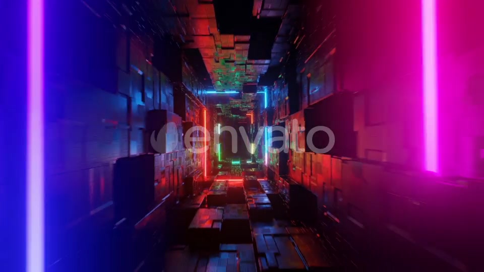 Neon Frames Tunnel 02 Videohive 25900976 Motion Graphics Image 5
