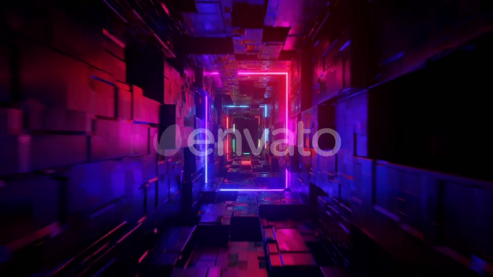 Neon Frames Tunnel 02 Videohive 25900976 Motion Graphics Image 6