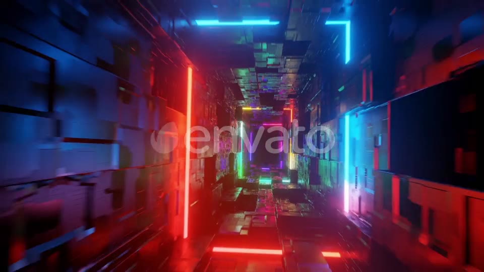 Neon Frames Tunnel 02 Videohive 25900976 Motion Graphics Image 8