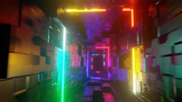 Neon Frames Tunnel 02 - 25900976 Download Videohive
