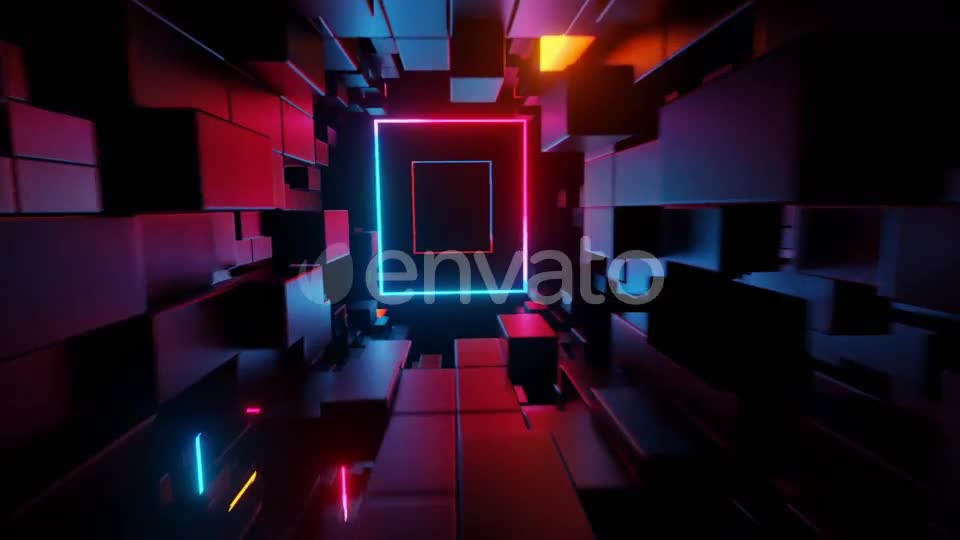 Neon Frames Tunnel 03 Videohive 25926467 Motion Graphics Image 1