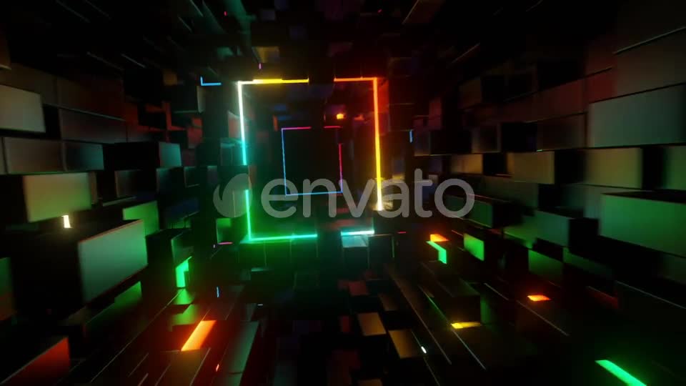 Neon Frames Tunnel 03 Videohive 25926467 Motion Graphics Image 10