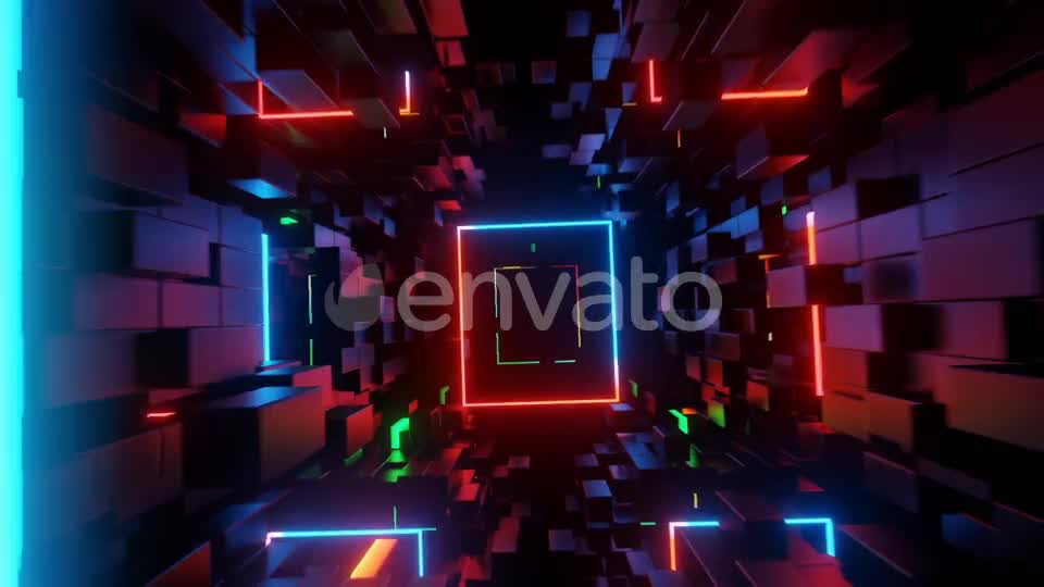 Neon Frames Tunnel 03 Videohive 25926467 Motion Graphics Image 12