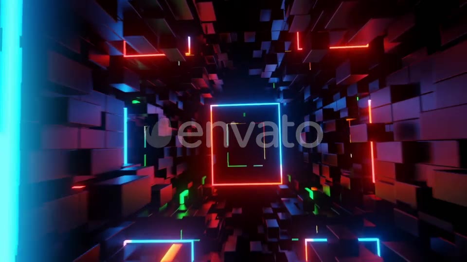 Neon Frames Tunnel 03 Videohive 25926467 Motion Graphics Image 2