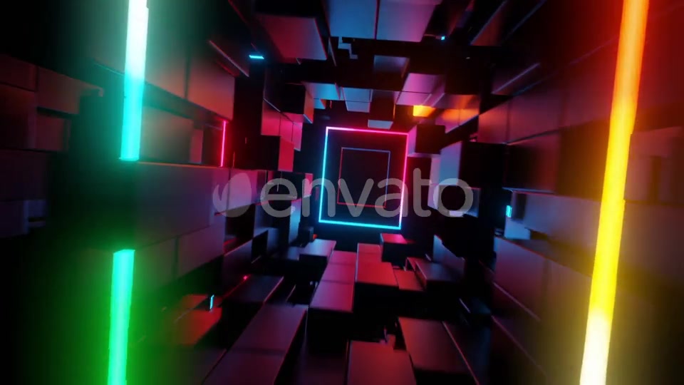 Neon Frames Tunnel 03 Videohive 25926467 Motion Graphics Image 4