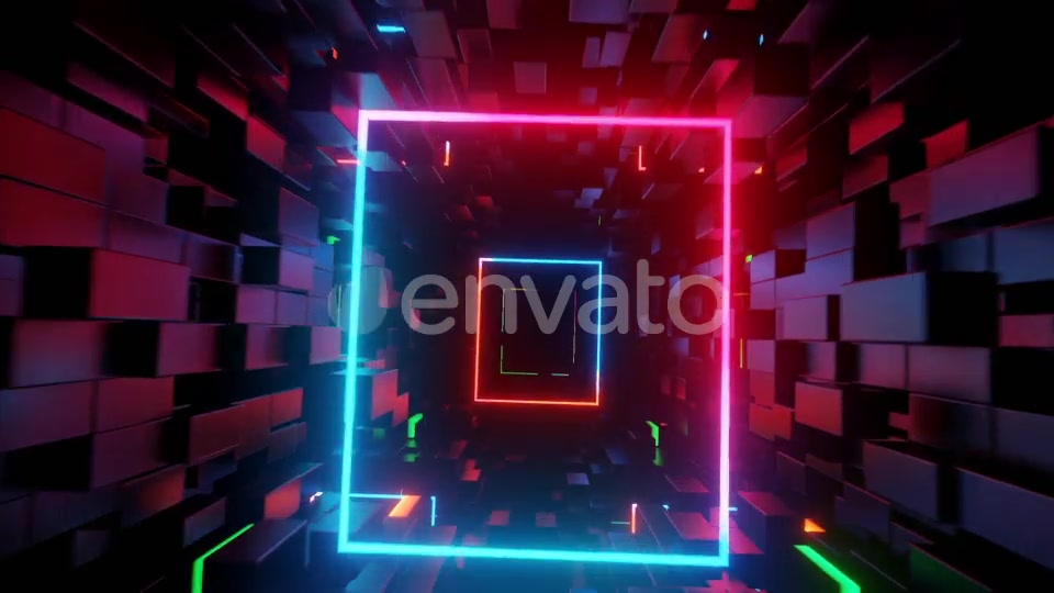 Neon Frames Tunnel 03 Videohive 25926467 Motion Graphics Image 5