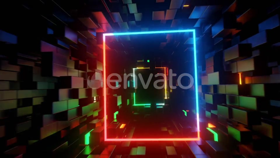 Neon Frames Tunnel 03 Videohive 25926467 Motion Graphics Image 6