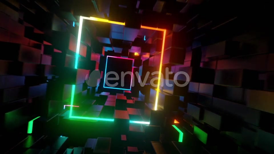 Neon Frames Tunnel 03 Videohive 25926467 Motion Graphics Image 7