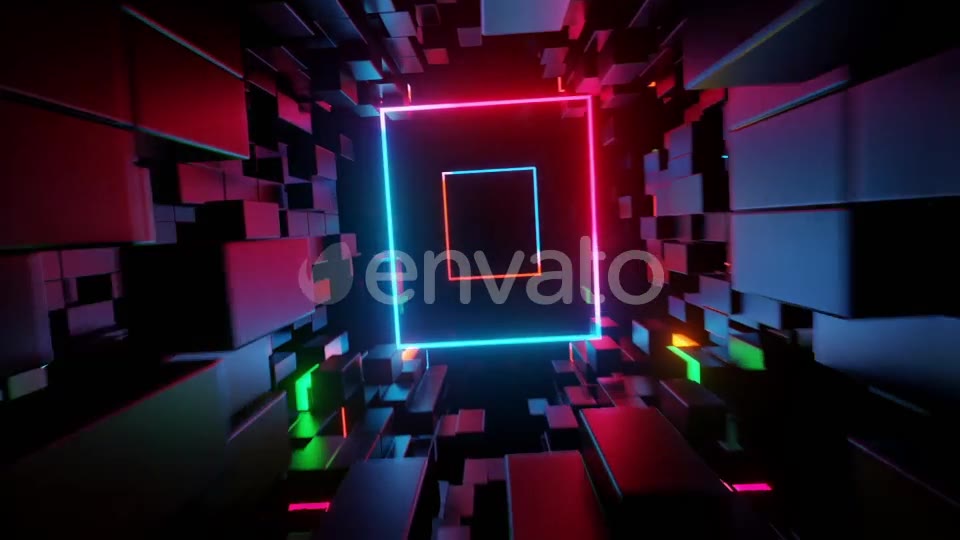 Neon Frames Tunnel 03 Videohive 25926467 Motion Graphics Image 8