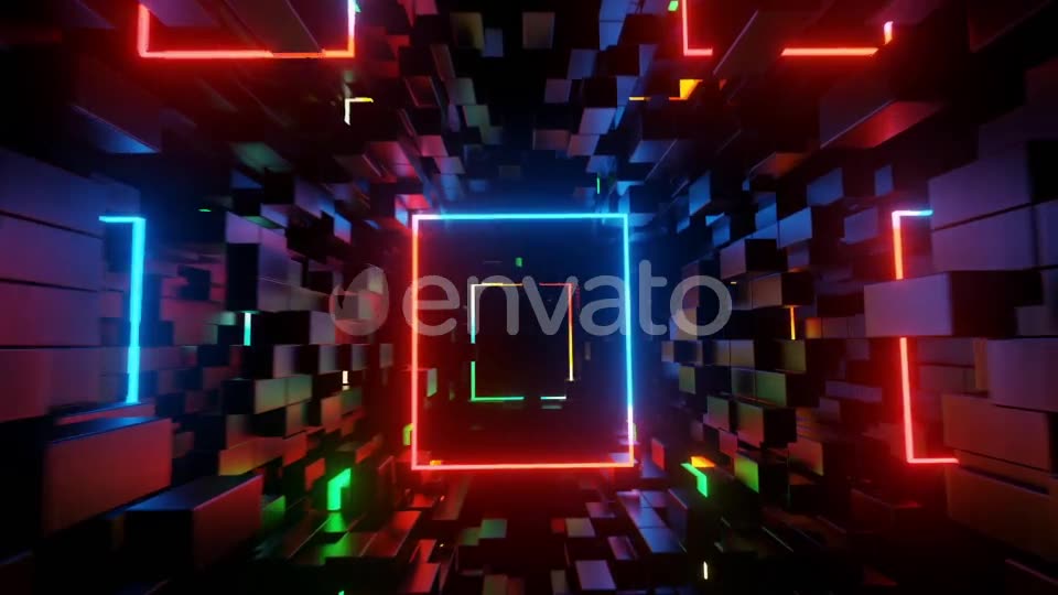 Neon Frames Tunnel 03 Videohive 25926467 Motion Graphics Image 9
