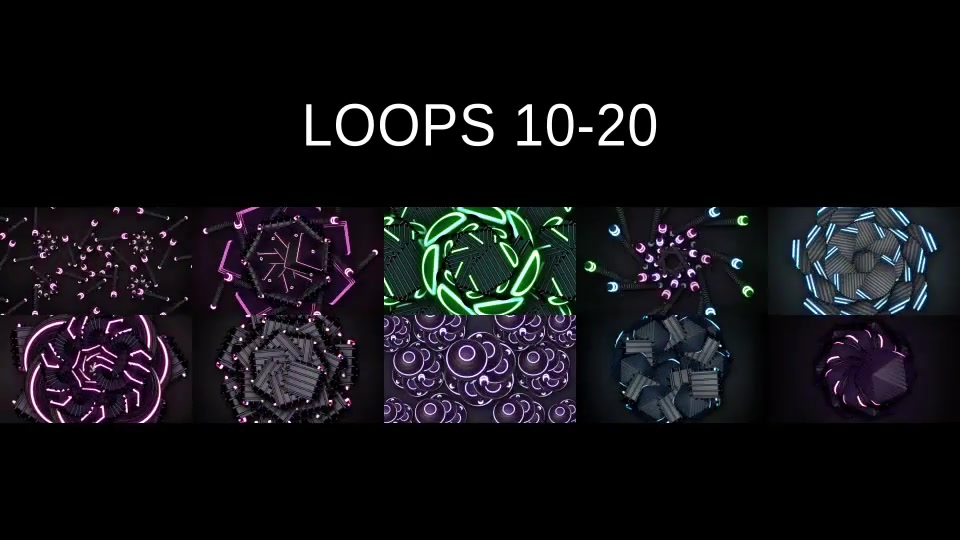 Neon Geometry VJ Loops Videohive 22136384 Motion Graphics Image 11
