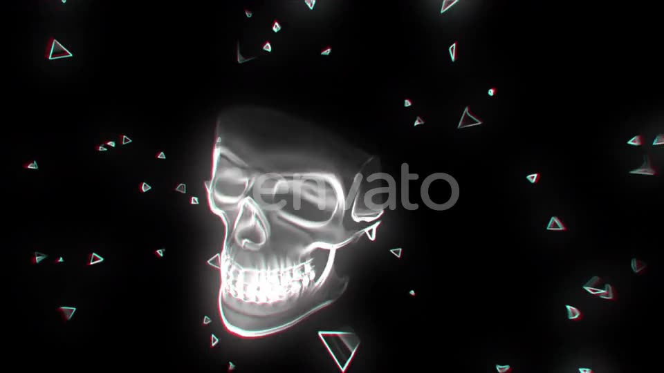 Neon Glowing Skull 02 4K Videohive 24448477 Motion Graphics Image 2