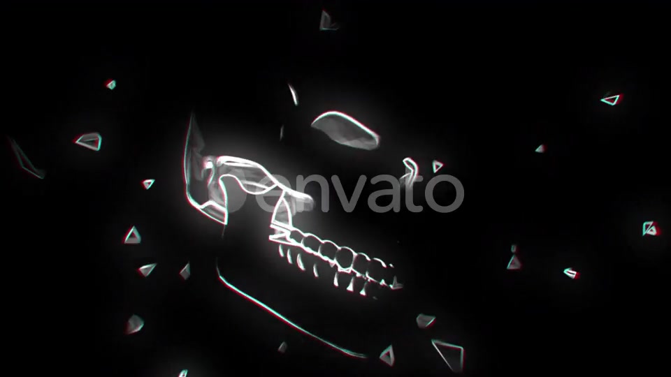 Neon Glowing Skull 02 4K Videohive 24448477 Motion Graphics Image 3