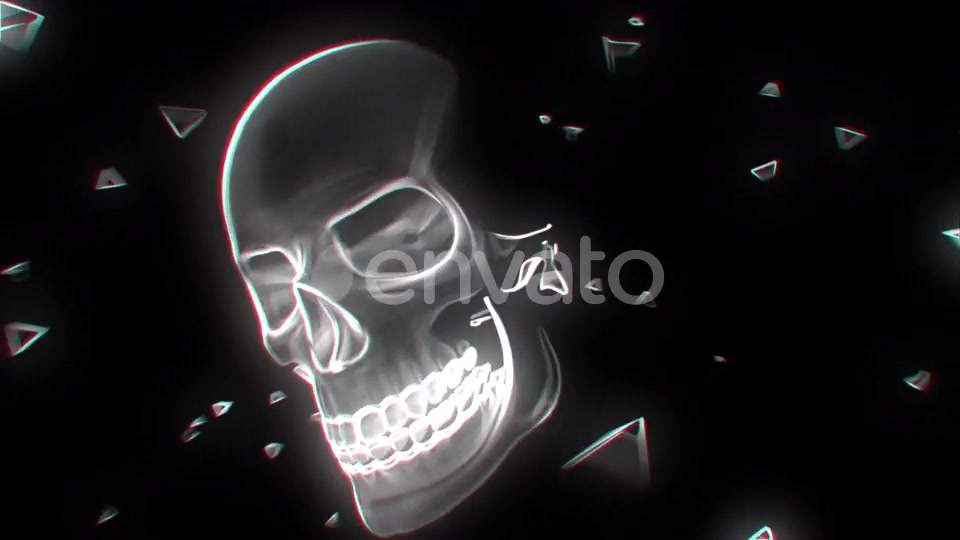 Neon Glowing Skull 02 4K Videohive 24448477 Motion Graphics Image 5