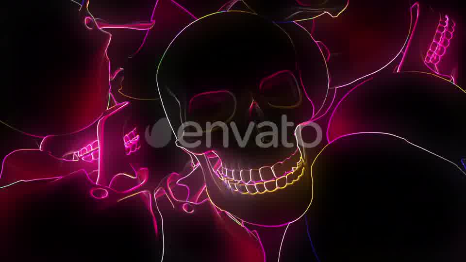 Neon Glowing Skull Hd 01 Videohive 24725901 Motion Graphics Image 11