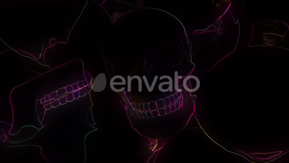 Neon Glowing Skull Hd 01 Videohive 24725901 Motion Graphics Image 12
