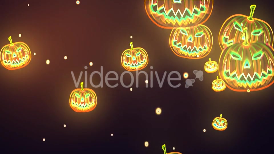 Neon Halloween Pumpkin Background Videohive 20742149 Motion Graphics Image 4