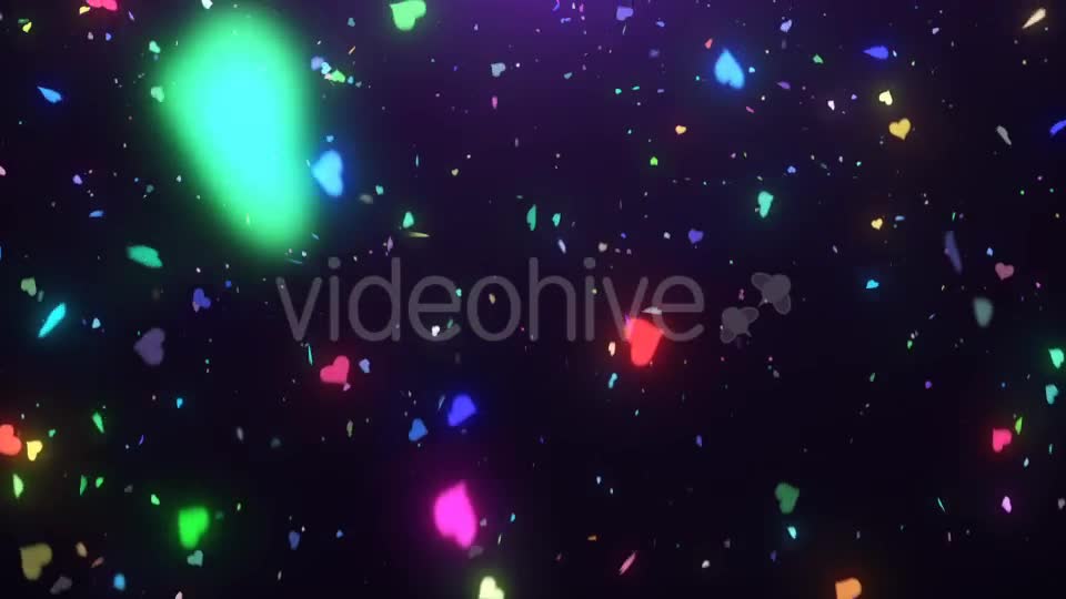 Neon Heart Confetti Videohive 20890564 Motion Graphics Image 1