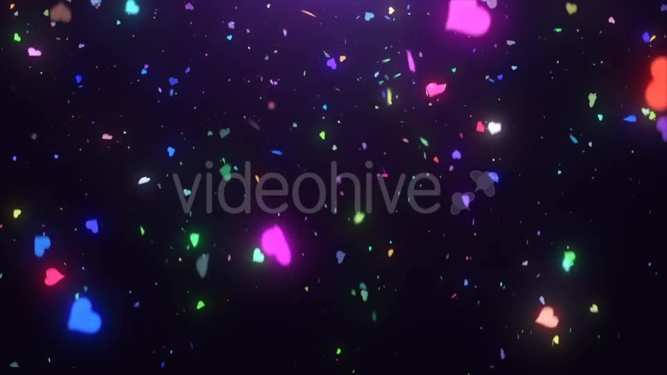 Neon Heart Confetti Videohive 20890564 Motion Graphics Image 2