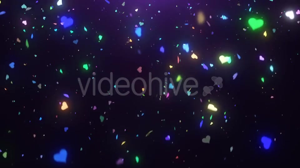 Neon Heart Confetti Videohive 20890564 Motion Graphics Image 3