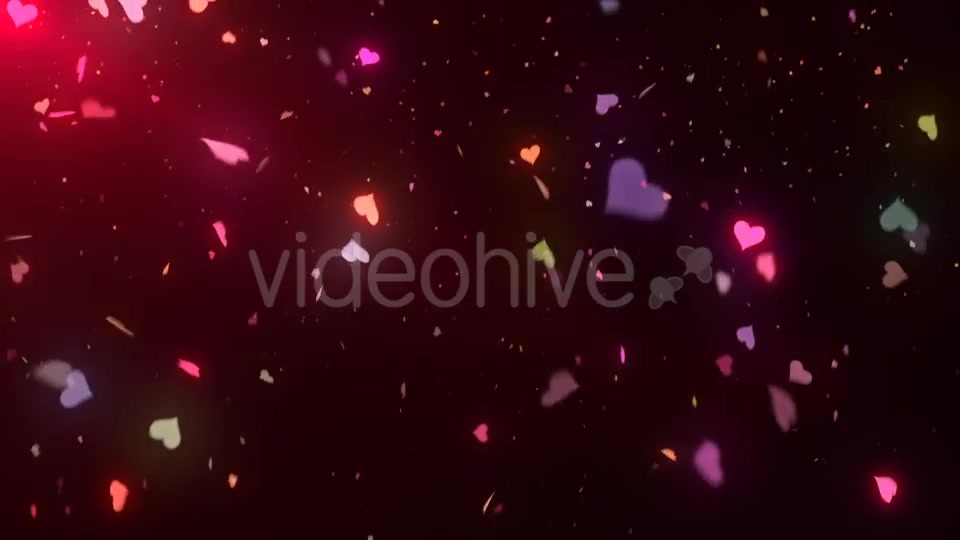 Neon Heart Confetti Videohive 20890564 Motion Graphics Image 4
