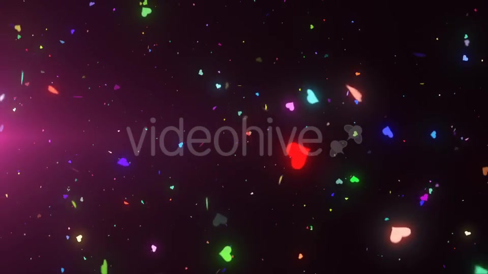 Neon Heart Confetti Videohive 20890564 Motion Graphics Image 8