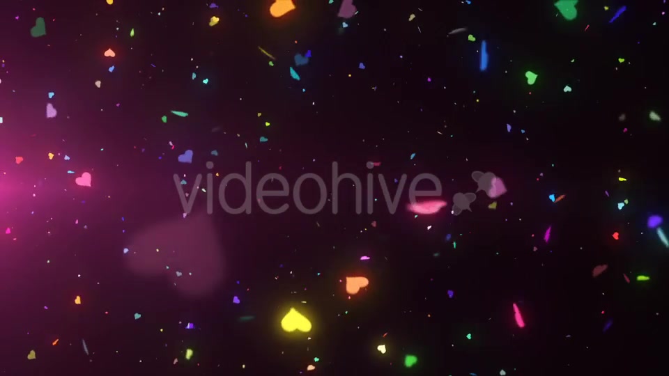 Neon Heart Confetti Videohive 20890564 Motion Graphics Image 9