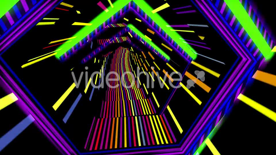 Neon Penta Tunnel Videohive 19646824 Motion Graphics Image 1