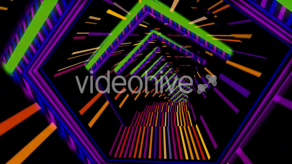 Neon Penta Tunnel Videohive 19646824 Motion Graphics Image 5