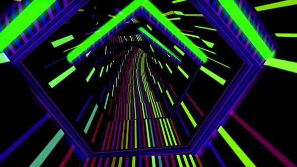Neon Penta Tunnel - Download Videohive 19646824