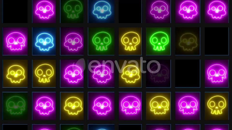 Neon Skull Videohive 24818328 Motion Graphics Image 3