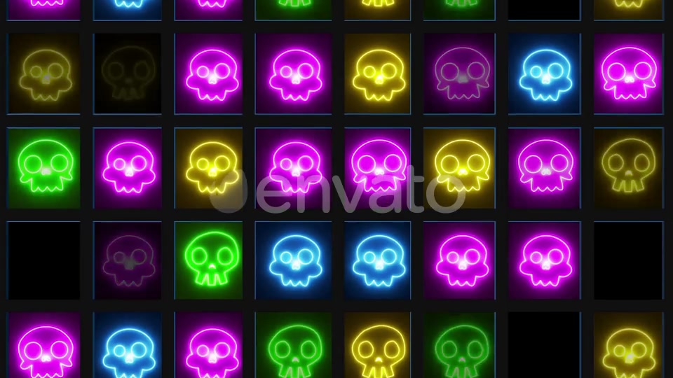Neon Skull Videohive 24818328 Motion Graphics Image 6